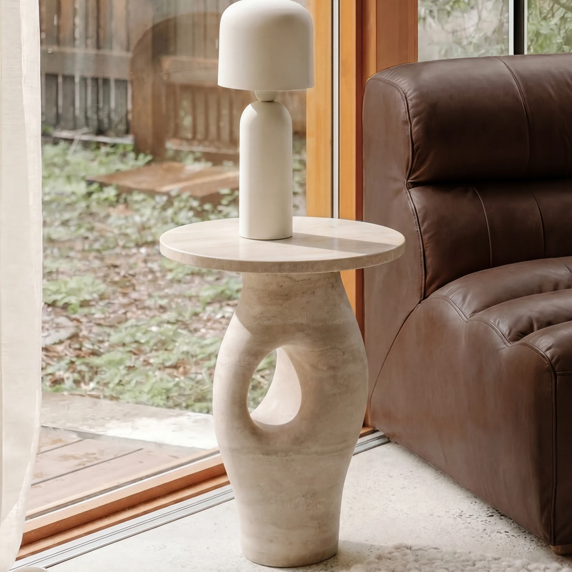 Sculptural Hollow Base Coffee Table