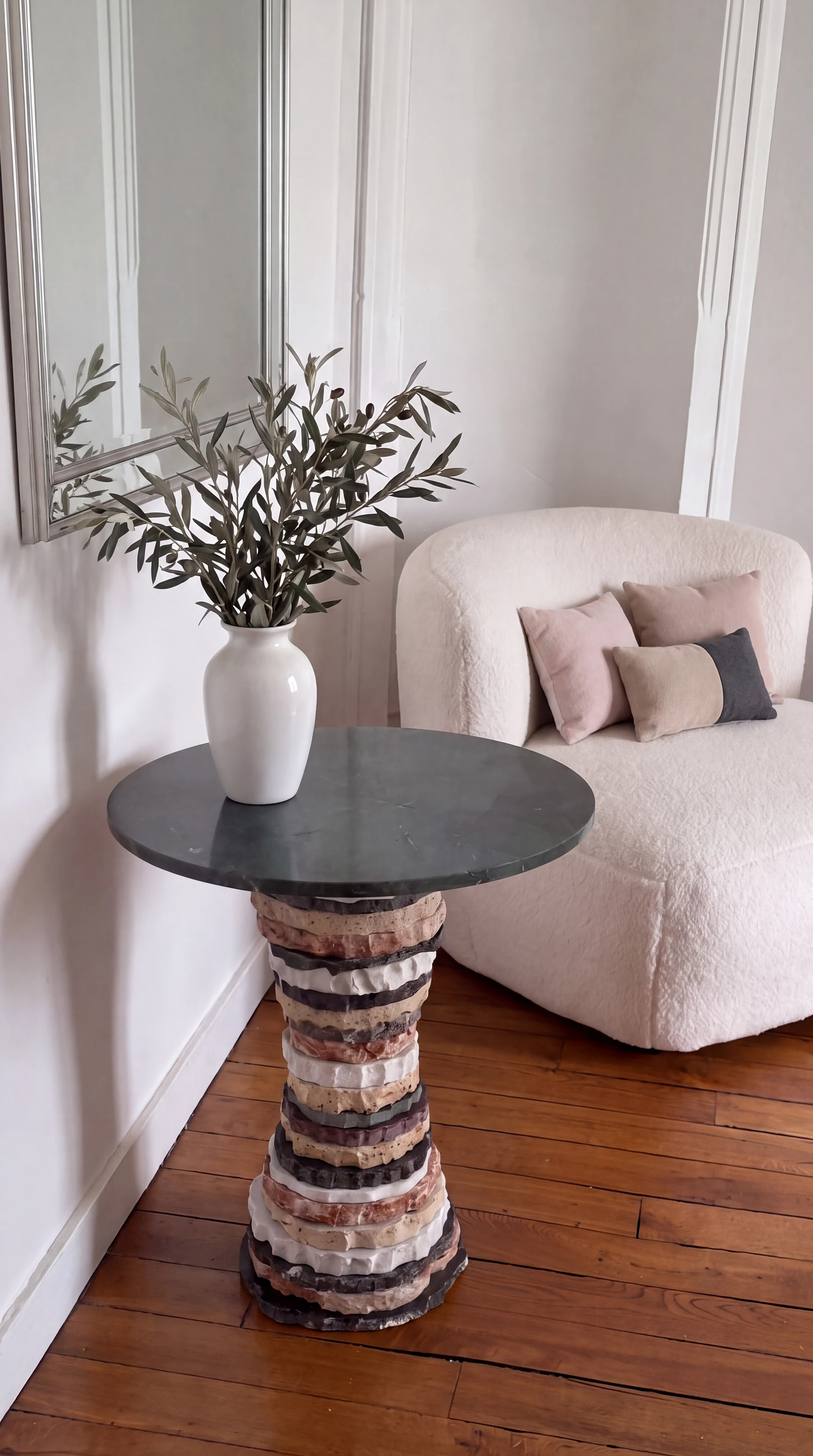 Stacked Round Pedestal Coffee Table