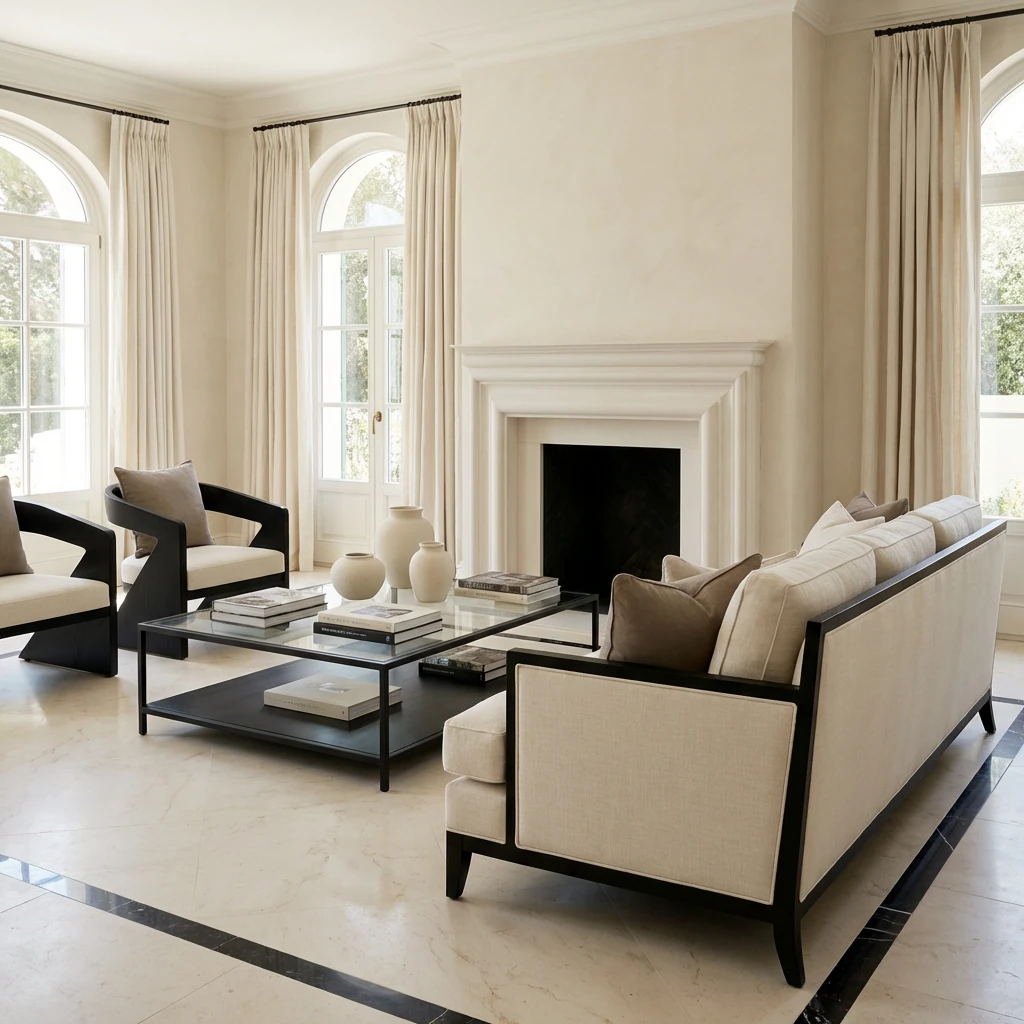 Cream Stepped Moulded Fireplace Surround