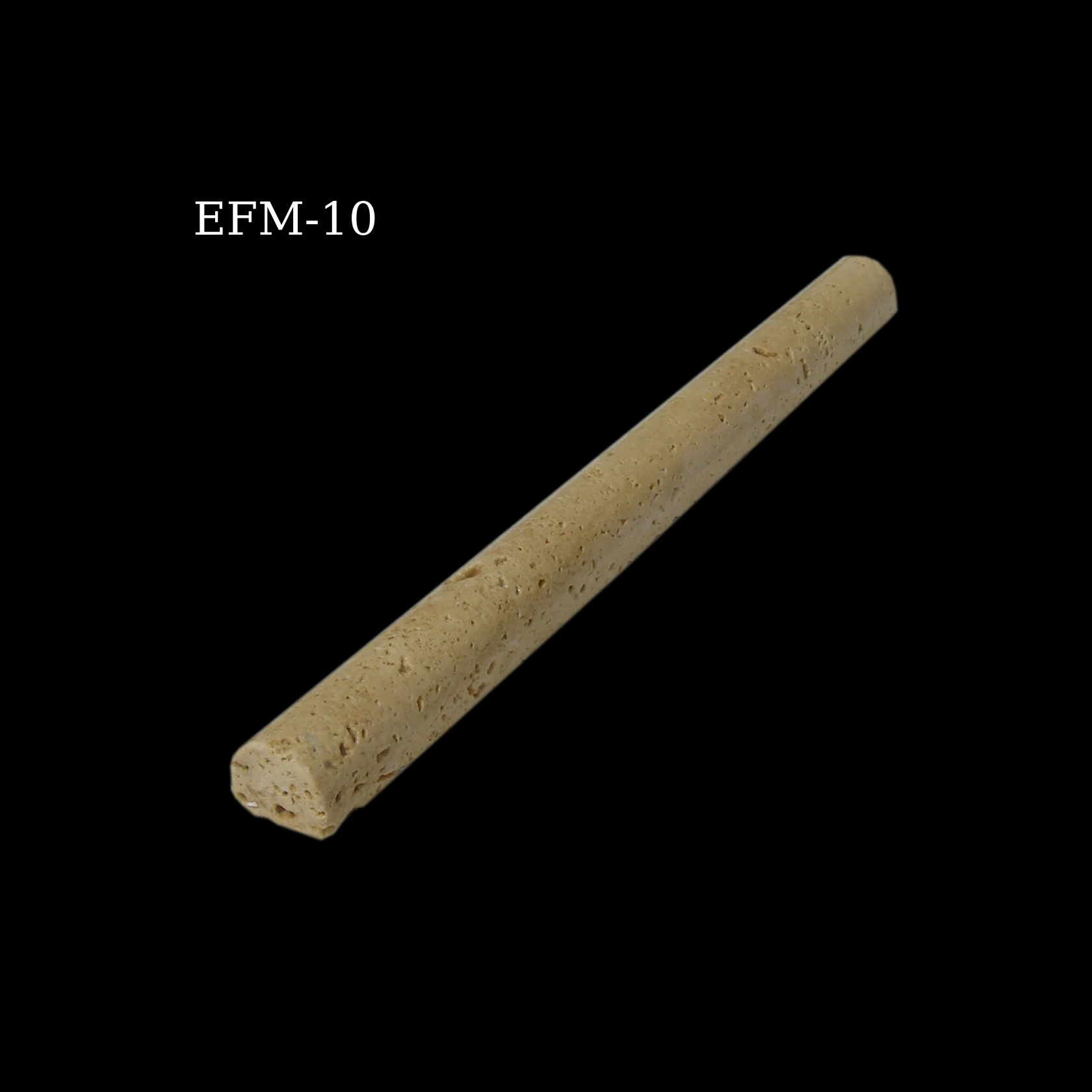 Moulure crayon arrondie beige poreuse