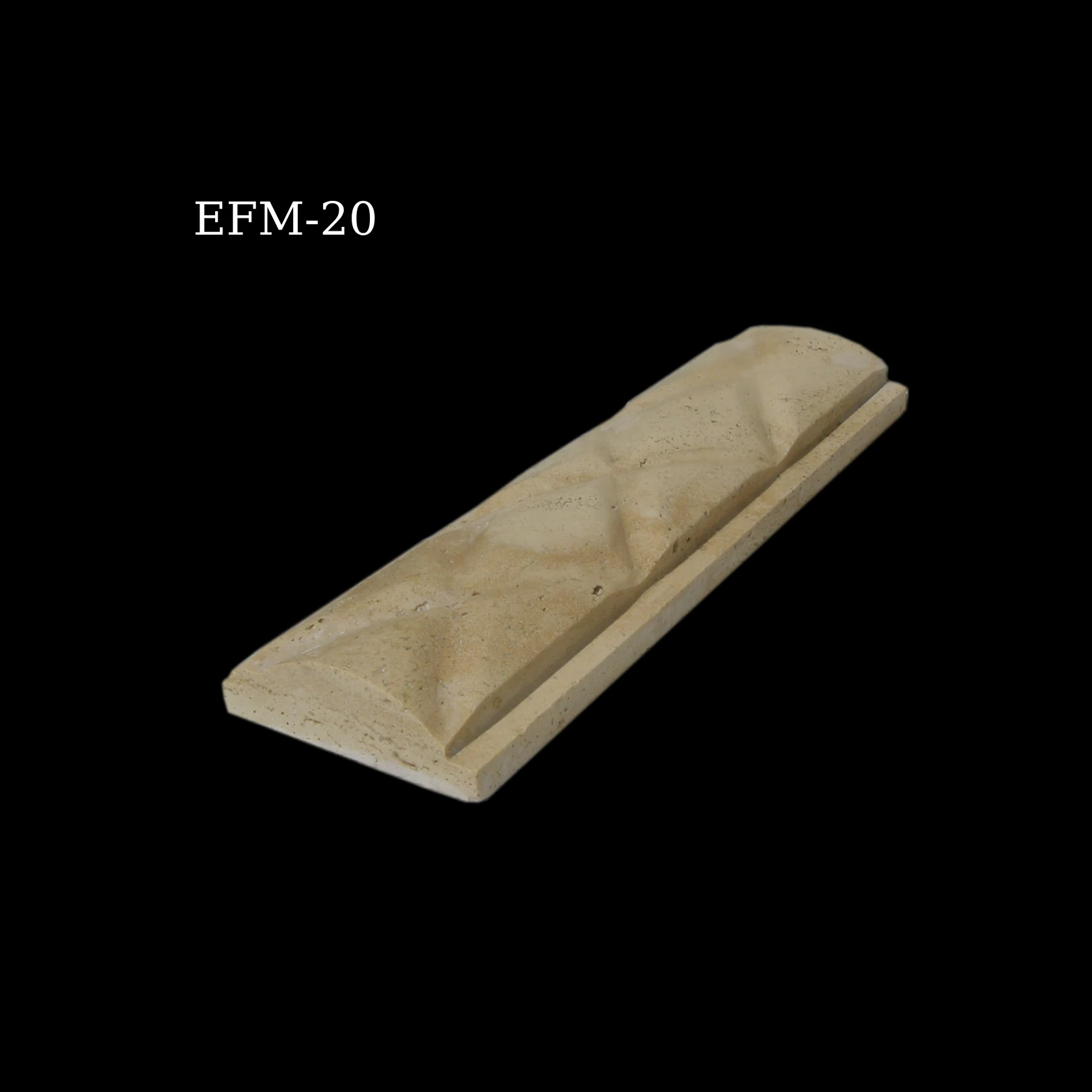 Beige Faceted Relief Linear Moulding