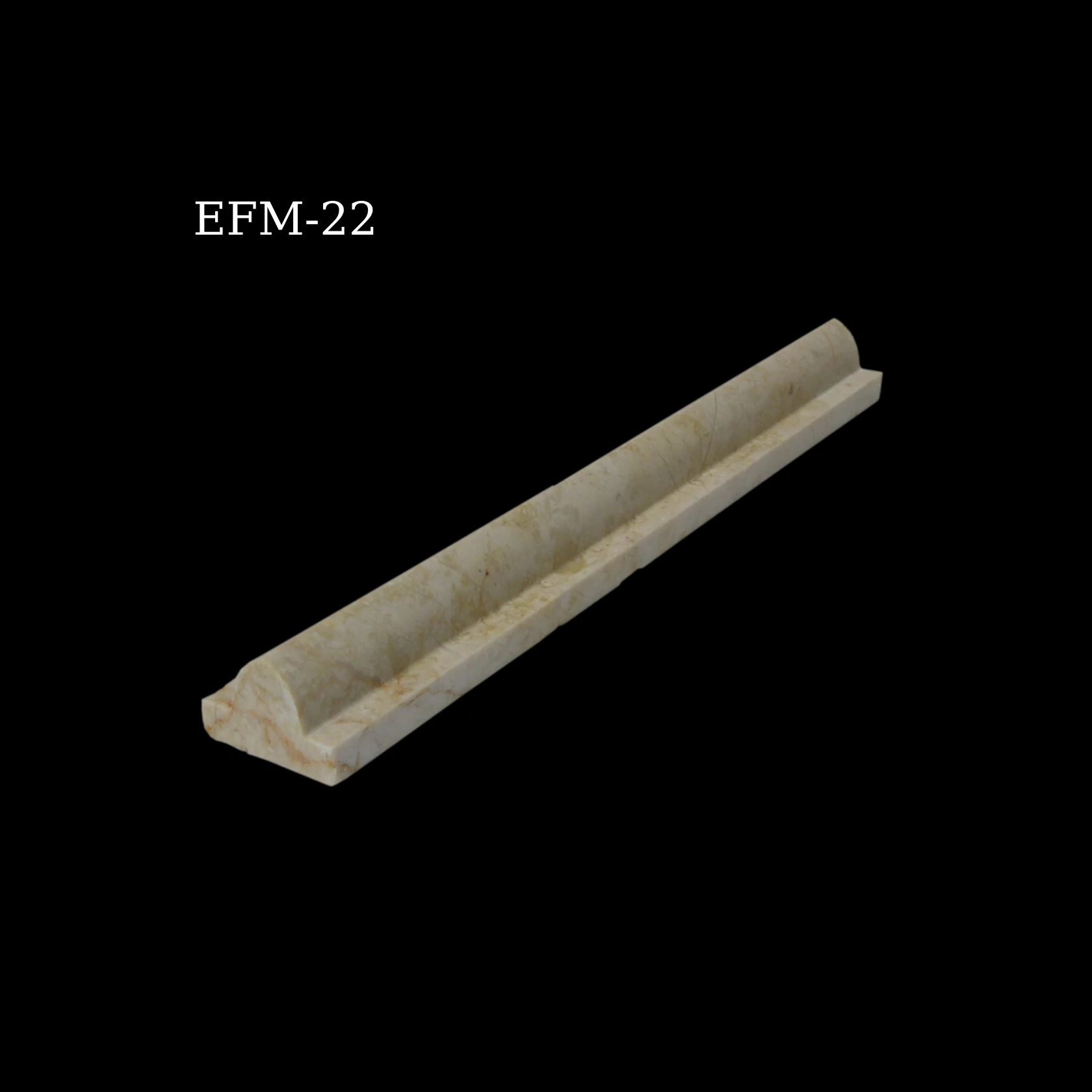 Cream Veined Rounded Rail Moulding