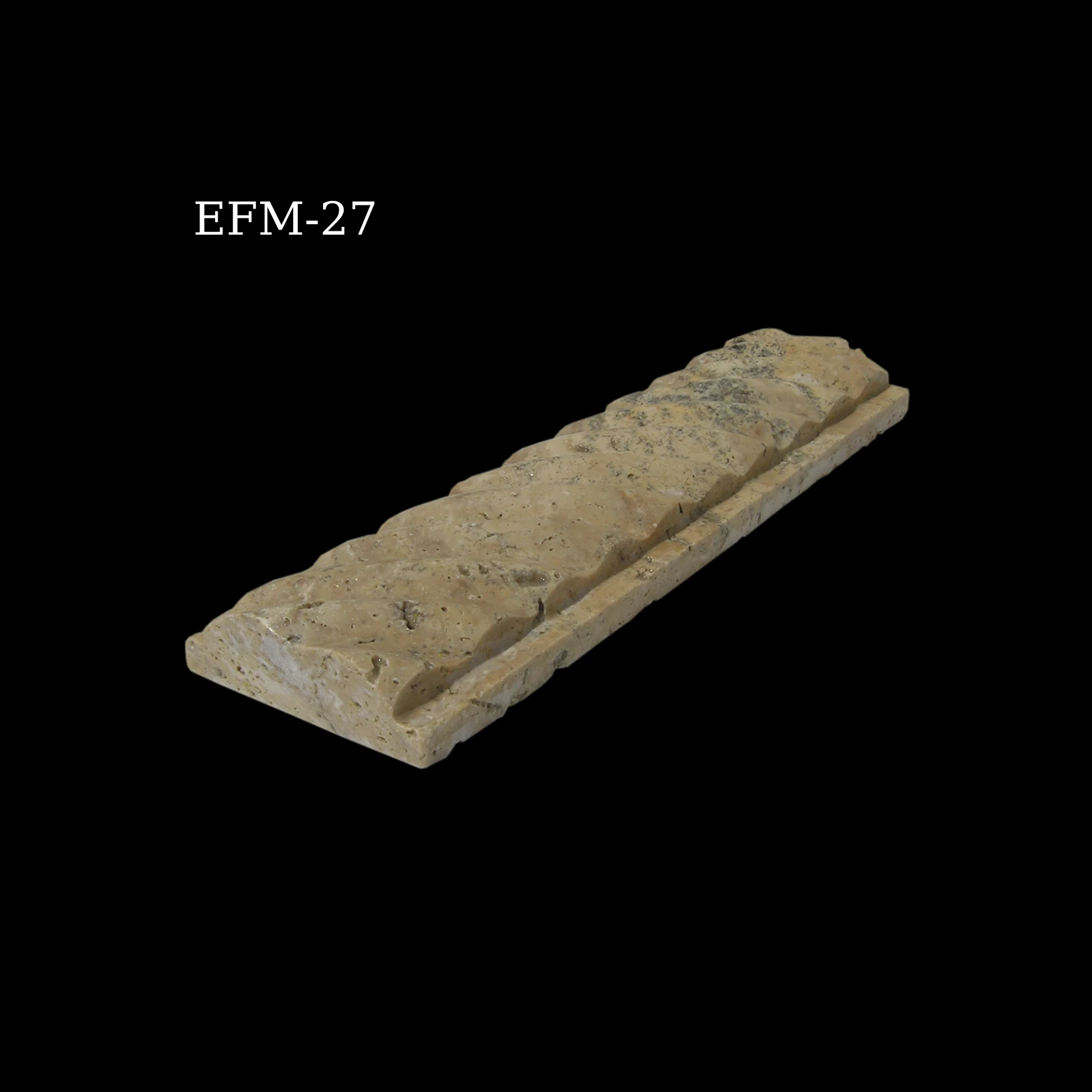 Diagonal Ribbed Carved Relief Moulding