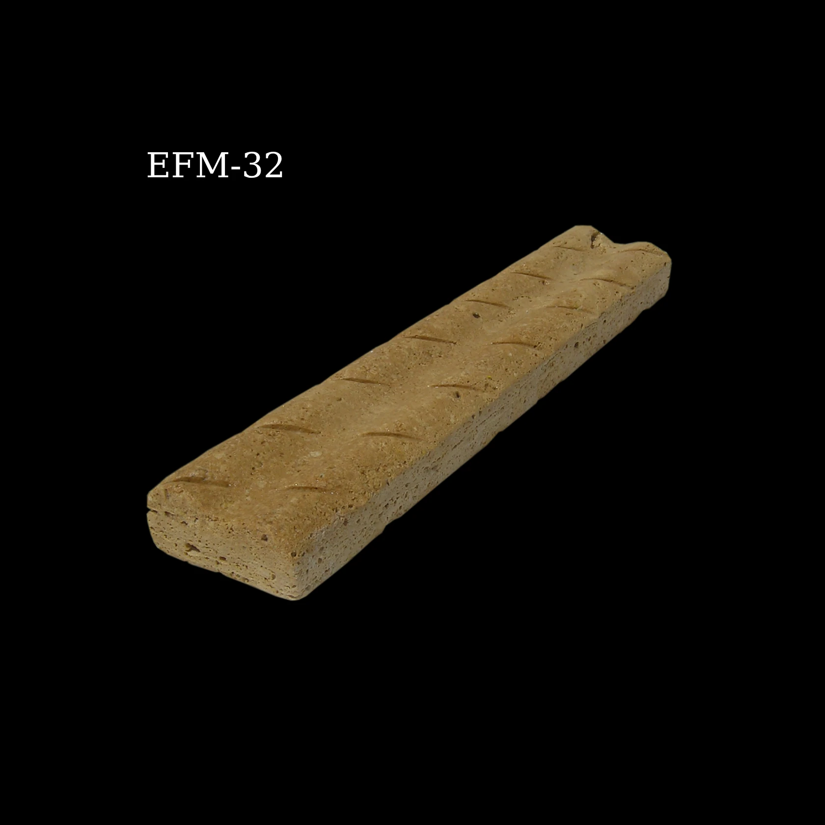 Notched Linear Beige Carved Moulding
