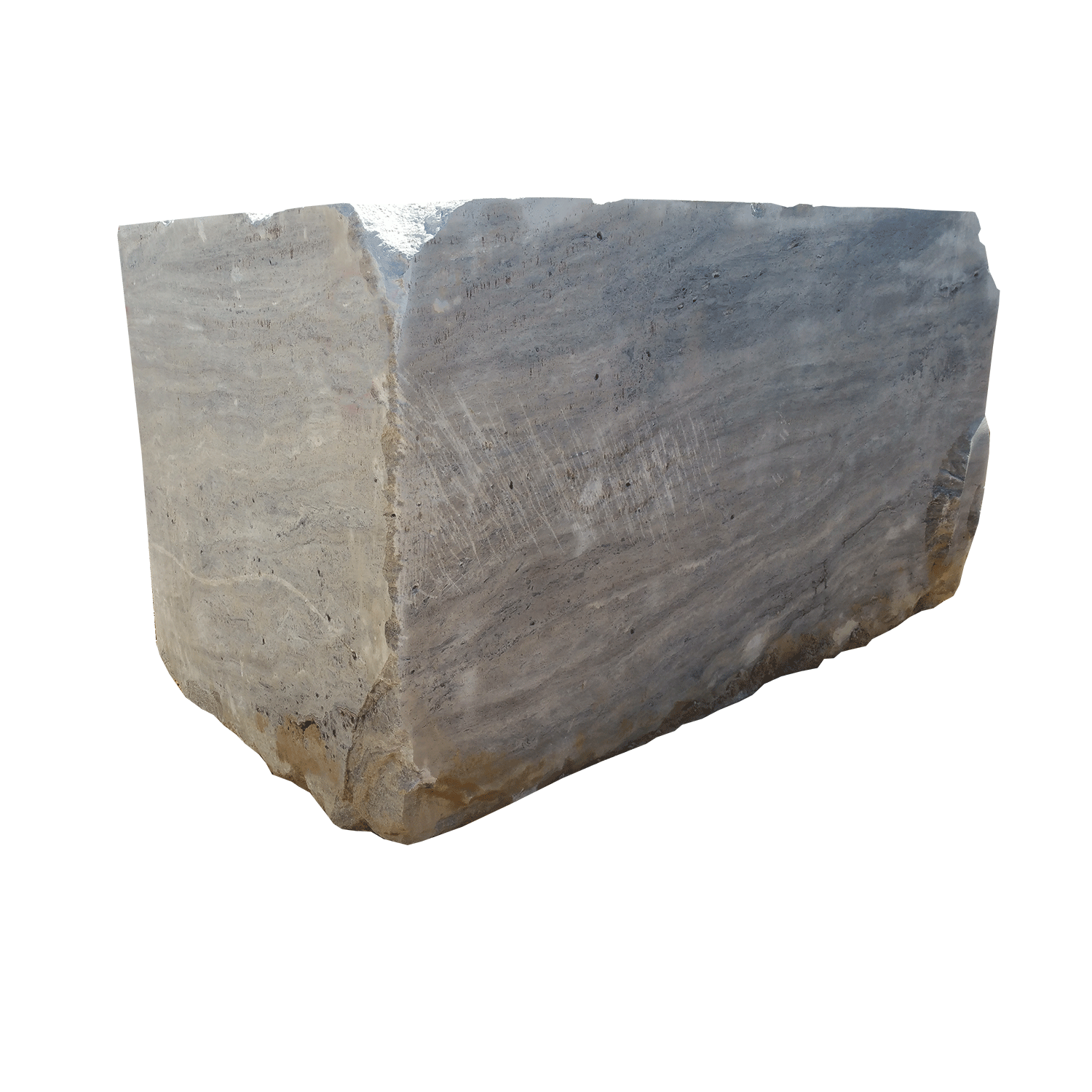 Silver Travertin Rohblock