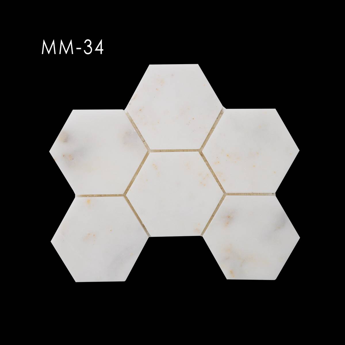 Mosaico Geométrico Hexagonal de Tonos Claros y Luminosos
