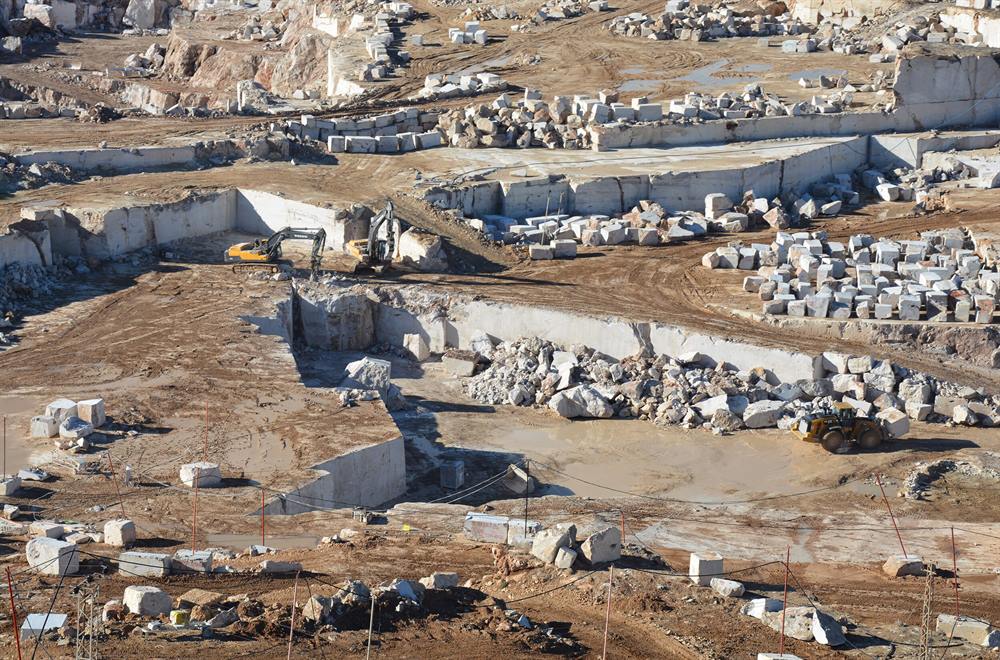 Silver Travertine Slab from Efesus Stone Travertine Quarries