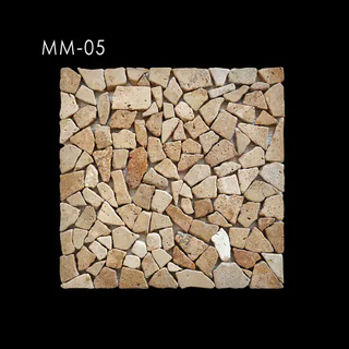 Mosaïque de Fragments aux Nuances d'Ocre