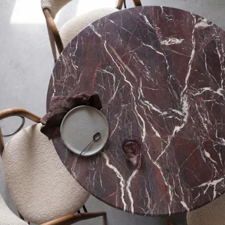 Circular Top with High-Contrast Linear Pattern