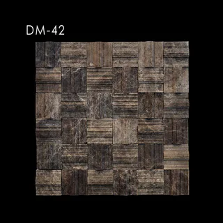 Mosaïque Relief Carré Strié aux Tons Sombres