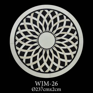 Médaillon Circulaire à Motif Radial et Treillis Entrelacé thumbnail 2