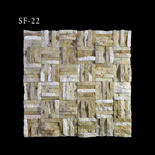 Basketweave Geometric Split Face Mosaic