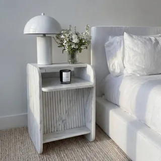 Efesus Stone Coffee Table with Fluted Arch Profile