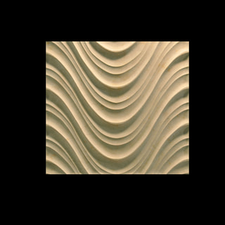Sculpted Undulating Wave Relief Panel