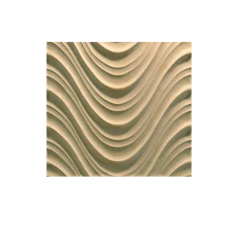 Sculpted Undulating Wave Relief Panel