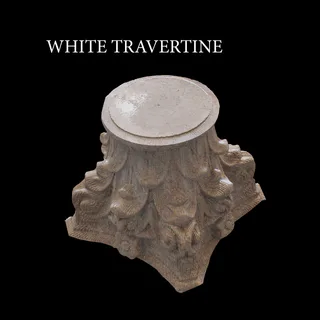 Fluted Capital with Carved Scrollwork