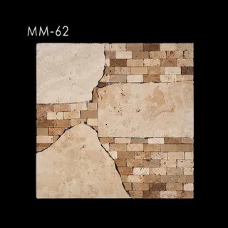 Ocker Tonal Fragment- und Blockmosaik