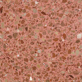 SM-1916 Baldosa de Terrazzo Rosa Coral con Fragmentos Angulares