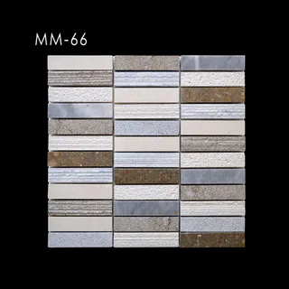 Fine Line Mosaik mit rechteckigem Raster in neutralen Tönen