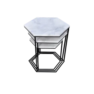Arcobaleno Hexagonal Nesting Coffee Table Set