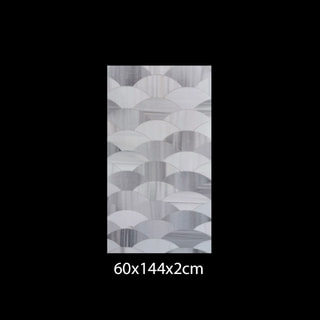 Geometrik Üst Üste Binen Pul Yelpaze Waterjet Karo