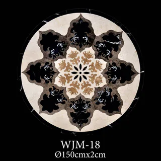 Médaillon Circulaire à Motif Floral à Huit Pétales thumbnail 2
