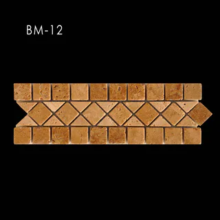 Mosaïque Bordure Losanges et Carrés Imbriqués