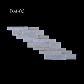 White Linear Stacked Relief Mosaic