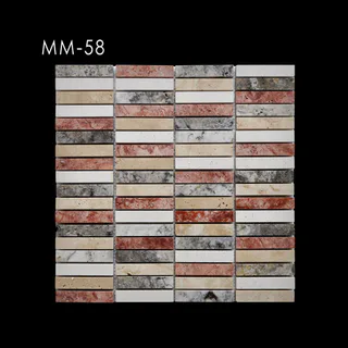 Mehrfarbiges lineares gestapeltes Blockmosaik