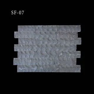 Charcoal Grey Staggered Linear Split Face Mosaic