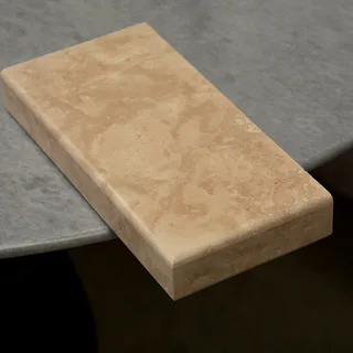 Beige Softened Bevel Edge Detail