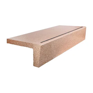 L Step with Non-Slip Single Strip Rubber Terrazzo Stair Tread