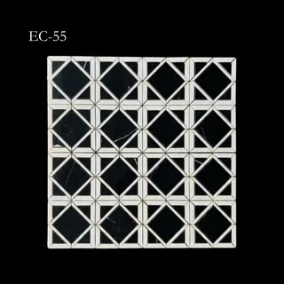 Exklusive Mosaik-Kollektion Ineinandergreifendes Quadrat- und Rautenmuster