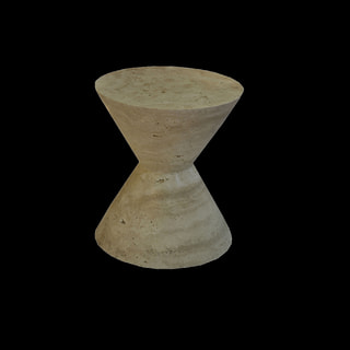 Hourglass Silhouette with Textured Beige Surface