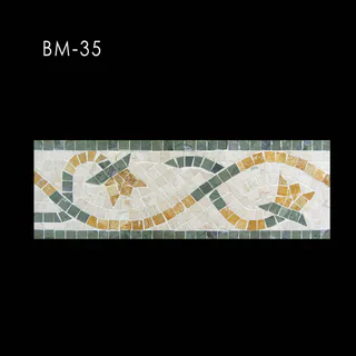 Interlocking Floral Vine Bordure Mosaic