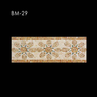 Mosaïque Bordure Pétales Floraux