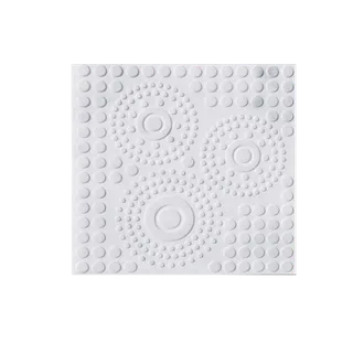 Panneau blanc sculpté à motif de cercles radiaux thumbnail 3