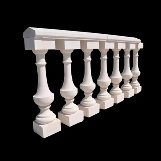 Tapered Spindle Balustrade with Peaked Handrail