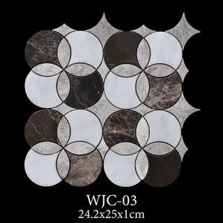 Interlocking Circular Geometric Waterjet Mosaic thumbnail 2