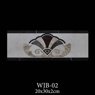 Fan Shell Scroll Waterjet Bordure thumbnail 2