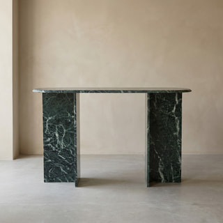 Patterned Dark Green Console Table