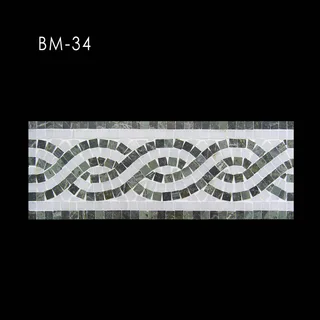 Interlocking Wave Band Bordure Mosaic