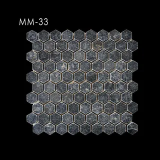 Charcoal Hexagonal Geometric Mosaic