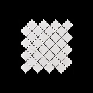 Arabesque Lantern Waterjet Mosaic White