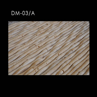 Dm-03/A Beige Linear Woven Relief Mosaic Panel