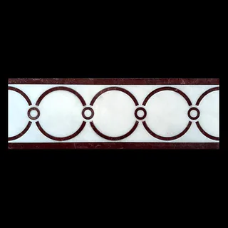Linked Circle and Dot Waterjet Bordure