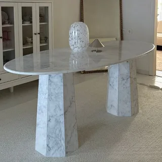 Carrara Mermer Yemek Masası