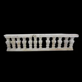 Tapered Angular Balustrade with Pitted Surface