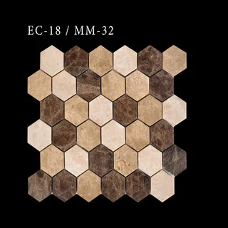Dreifarbiges Hexagonalmuster