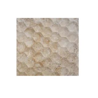 Carved Hexagonal Honeycomb Relief Panel